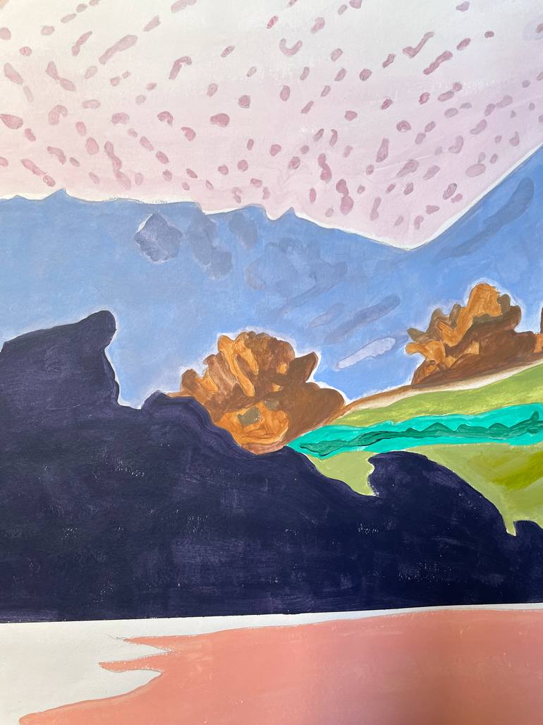 Original Abstract Landscape Painting by Alexandra Czierpka