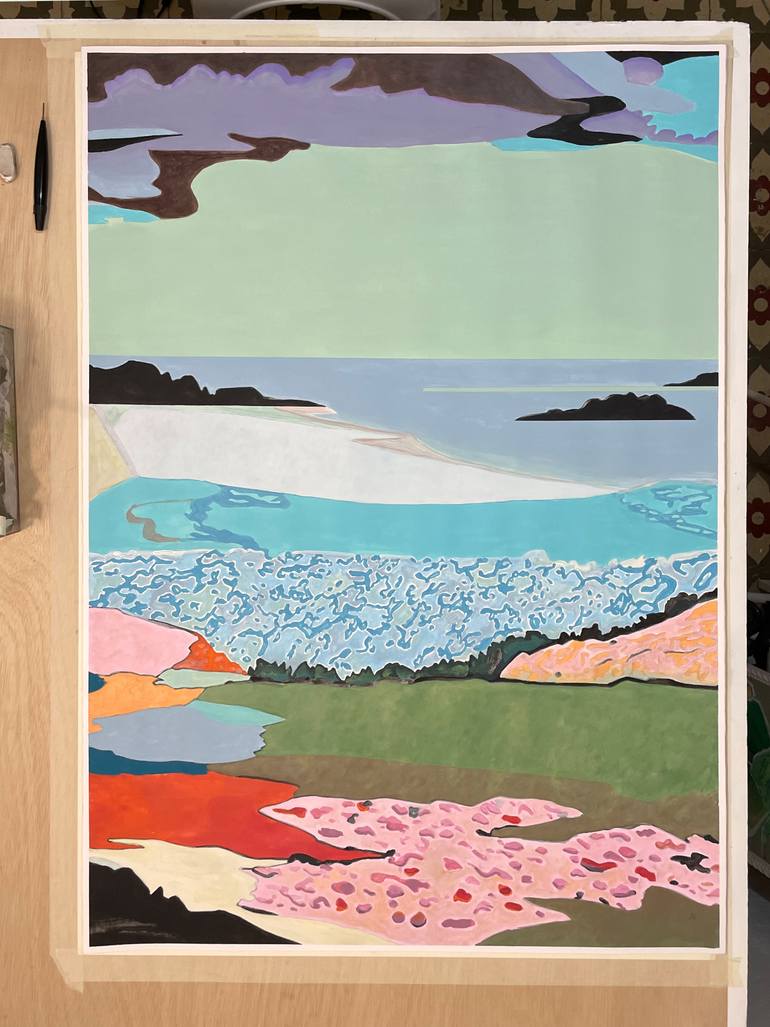 Original Abstract Landscape Painting by Alexandra Czierpka