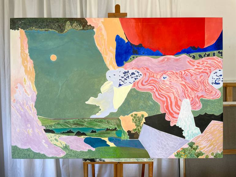 Original Expressionism Abstract Painting by Alexandra Czierpka