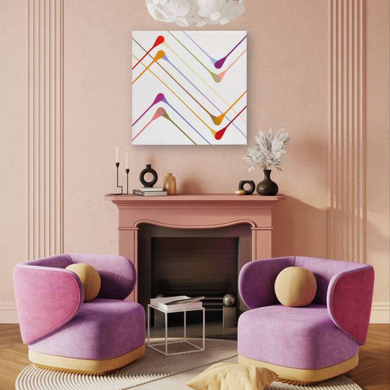 Original Art Deco Abstract Painting by Sarah Emily Porter