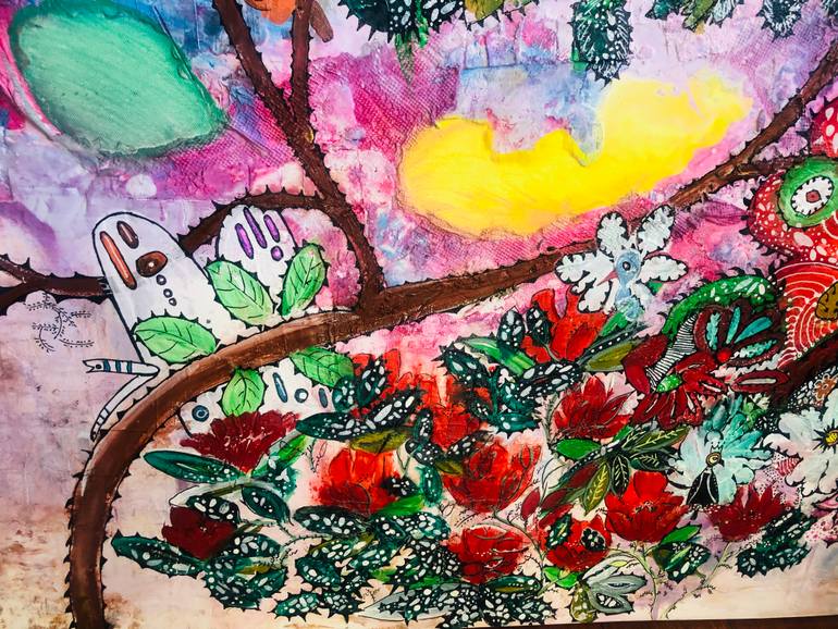 Original Abstract Nature Painting by Orna Sonino