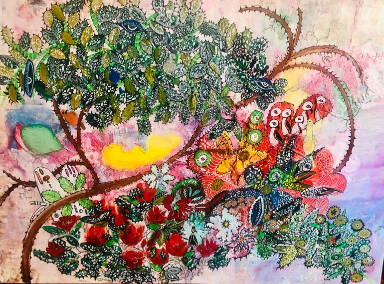 Original Abstract Nature Painting by Orna Sonino