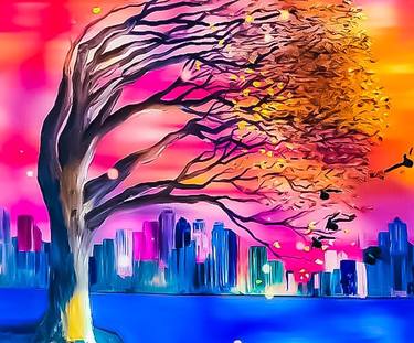 Original Fine Art Cities Painting by Matt Denison