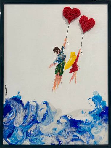 Original Conceptual Love Painting by Cigdem Atahan