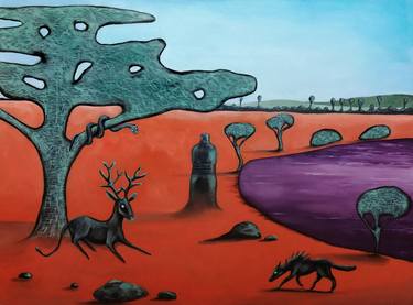 Original Surrealism Landscape Paintings by Lukas Pavlisin