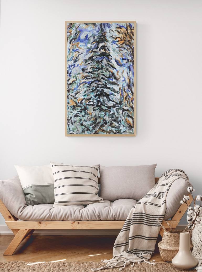 Original Abstract Expressionism Tree Painting by Lukas Pavlisin