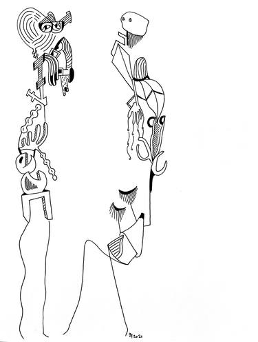 Print of Figurative Abstract Drawings by Tiphanie Spencer