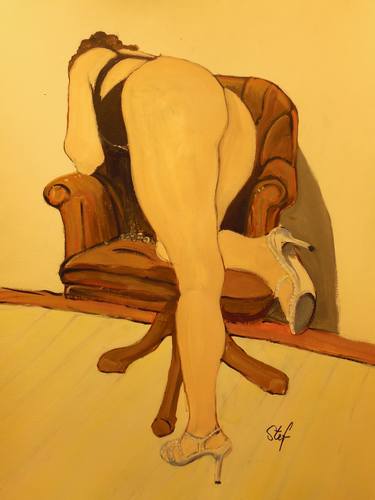 Original Nude Painting by Stef Bronmans