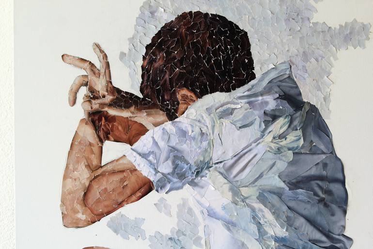 Original Figurative People Collage by Jimena Sanchez