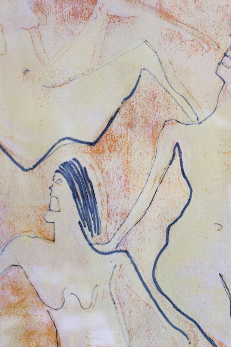 Original Art Deco Body Printmaking by Caroline Liehr