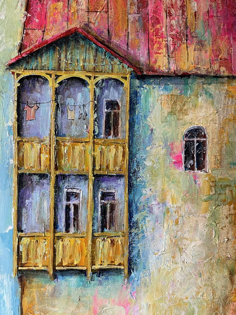 Original Architecture Painting by Nia Giunashvili