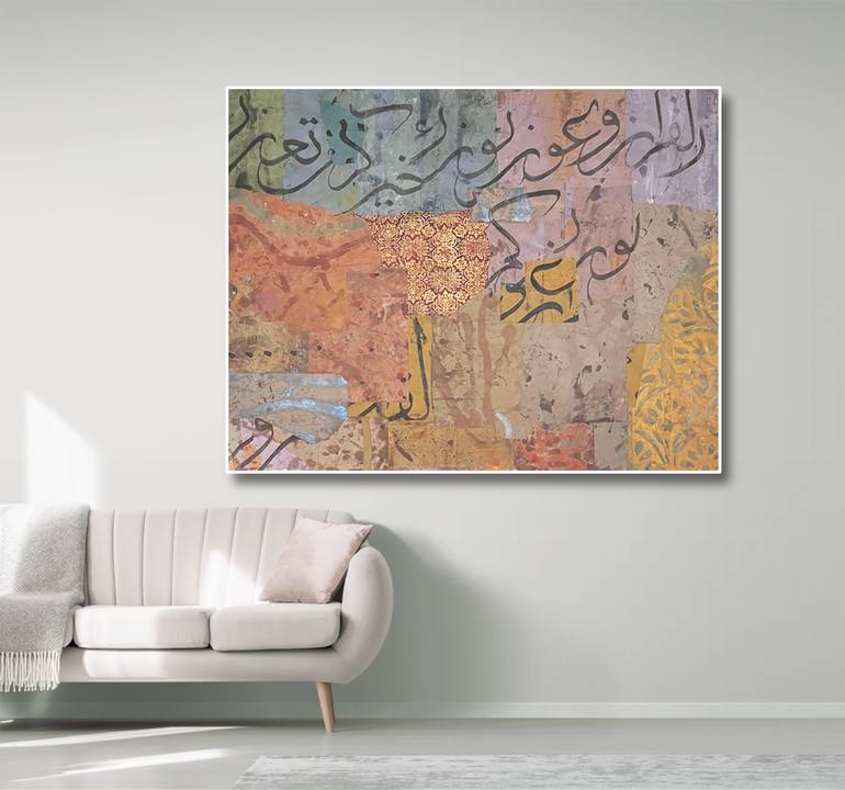 Original Abstract Expressionism Abstract Mixed Media by Khaled Morad