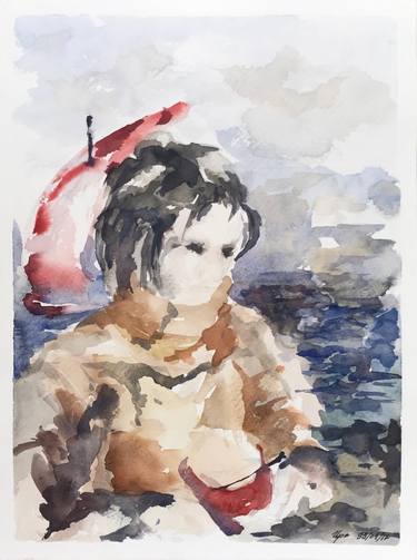 Original Figurative Sailboat Paintings by I oN