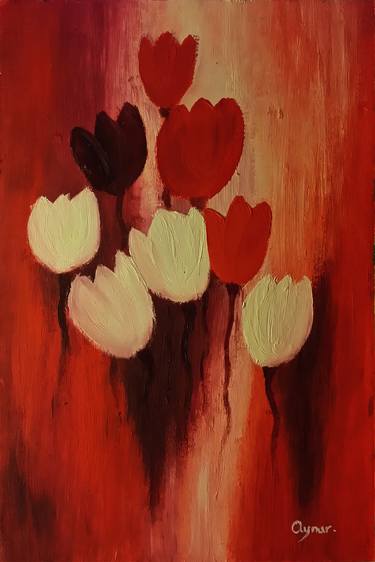 Print of Abstract Floral Paintings by Aynur Vardeh