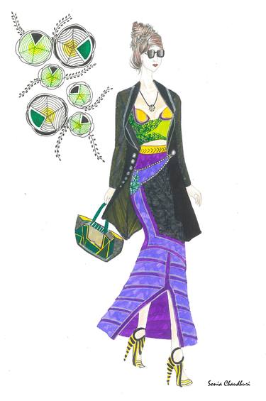 Print of Illustration Fashion Drawings by Sonia Chaudhuri