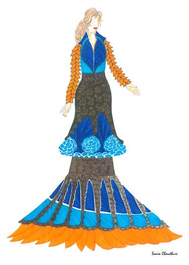 FISH SCALE Inspired Fashion Illustration thumb