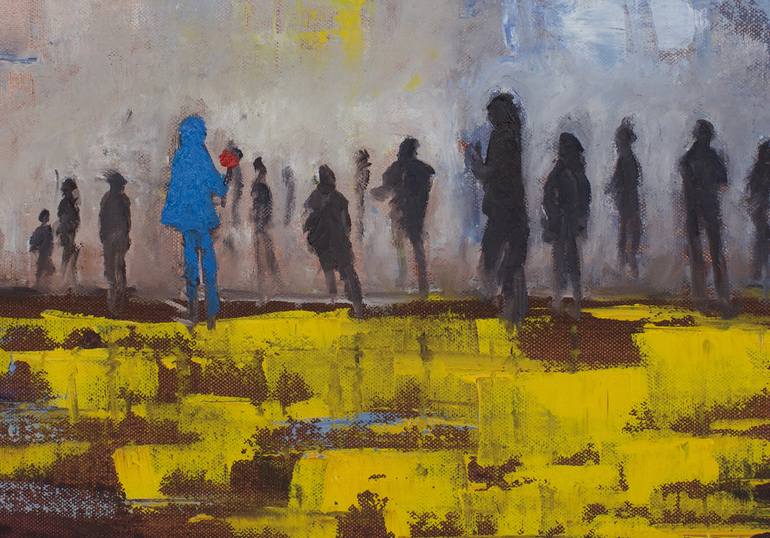 Original Abstract People Painting by Reem Khader