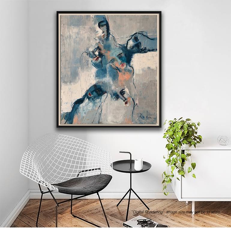 Original Figurative Abstract Painting by Reem Khader