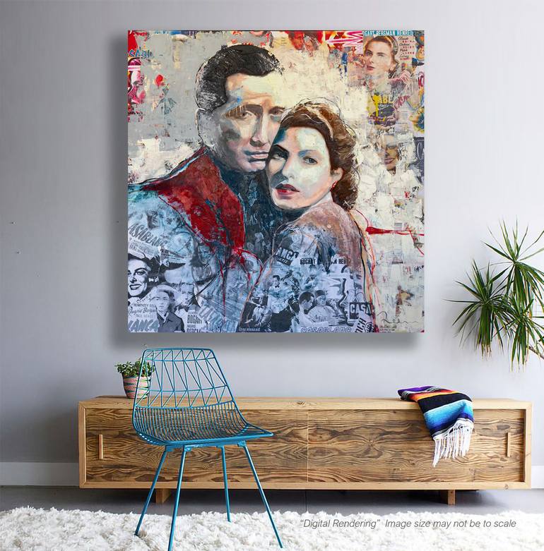 Original Abstract Expressionism Abstract Painting by Reem Khader