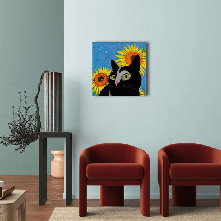 Original Expressionism Animal Painting by Maria Dyavgo