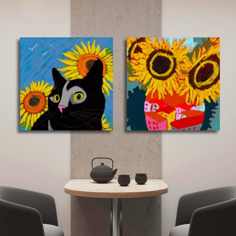 Original Expressionism Animal Painting by Maria Dyavgo