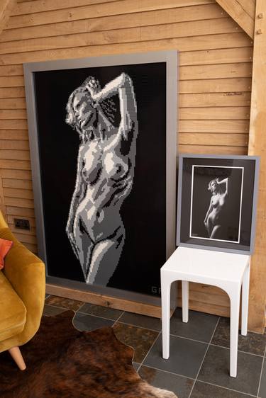 Original Abstract Nude Mixed Media by Garry Flavell