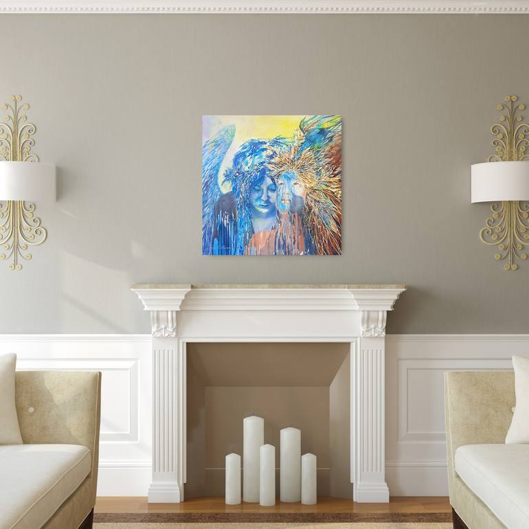 Original Abstract People Painting by Luba Holland