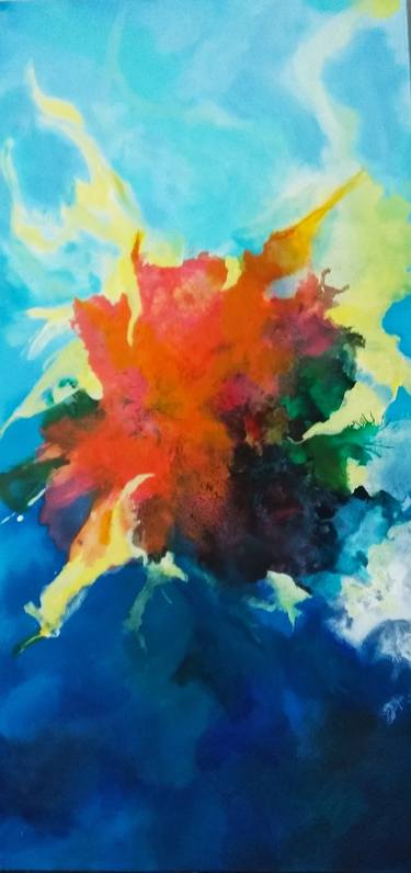Original Abstract Expressionism Abstract Paintings by Ellie Lasthiotaki