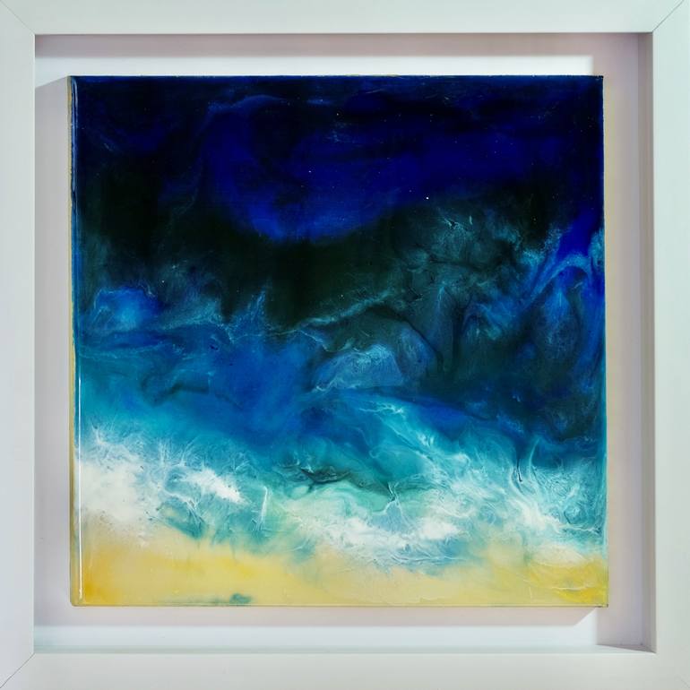 Original Abstract Expressionism Seascape Painting by Ellie Lasthiotaki