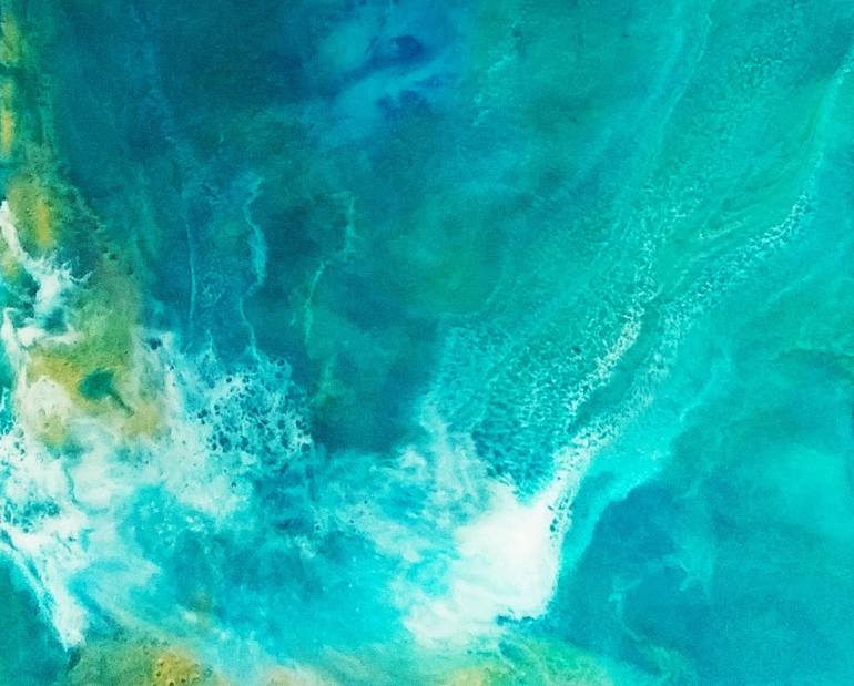 Original Abstract Seascape Painting by Ellie Lasthiotaki