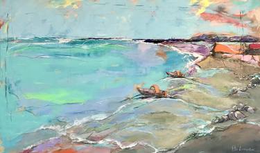 Original Abstract Seascape Paintings by Ellie Lasthiotaki