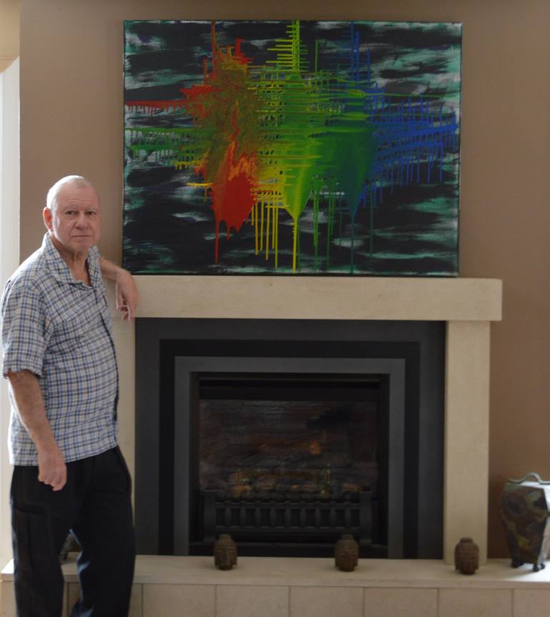 Original Abstract Painting by Marcel Renaud