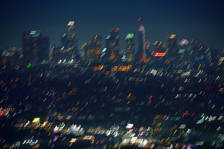 Original Cities Photography by Walter Weinberg | Abstract Expressionism Art on Canvas | Colors of the Night