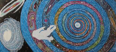 Original Conceptual Outer Space Painting by Daniel Kassa