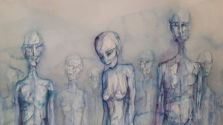 Original Figurative Mortality Painting by Adelaide Morgado