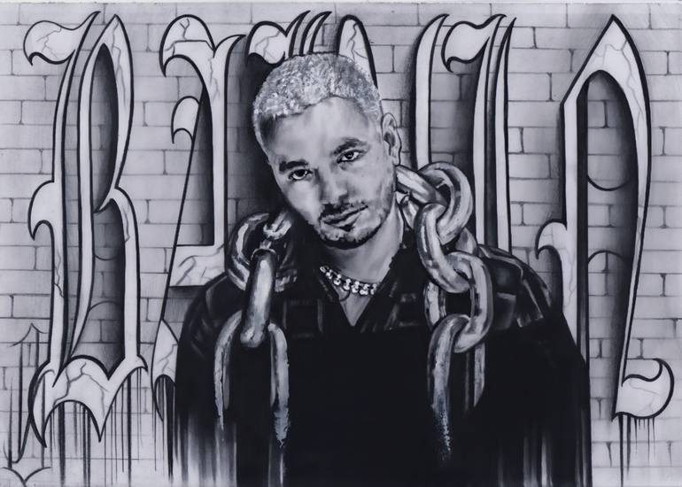 J Balvin Drawing By Christina Andrianatos Saatchi Art