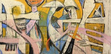 Original Black & White Abstract Painting by Tate Ellington