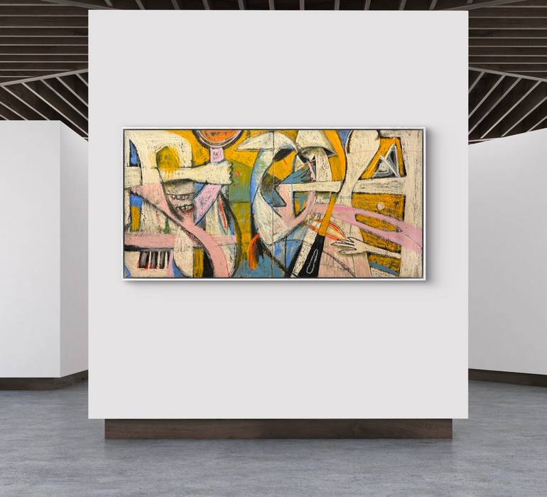 Original Black & White Abstract Painting by Tate Ellington