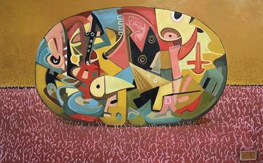 Saatchi Art Artist Tate Ellington; Painting, “Pink Potato” #art