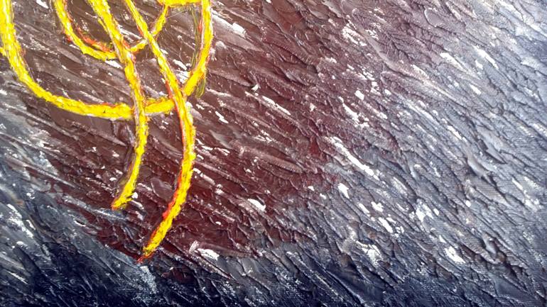 Original Abstract Calligraphy Painting by Meysa Vardeh