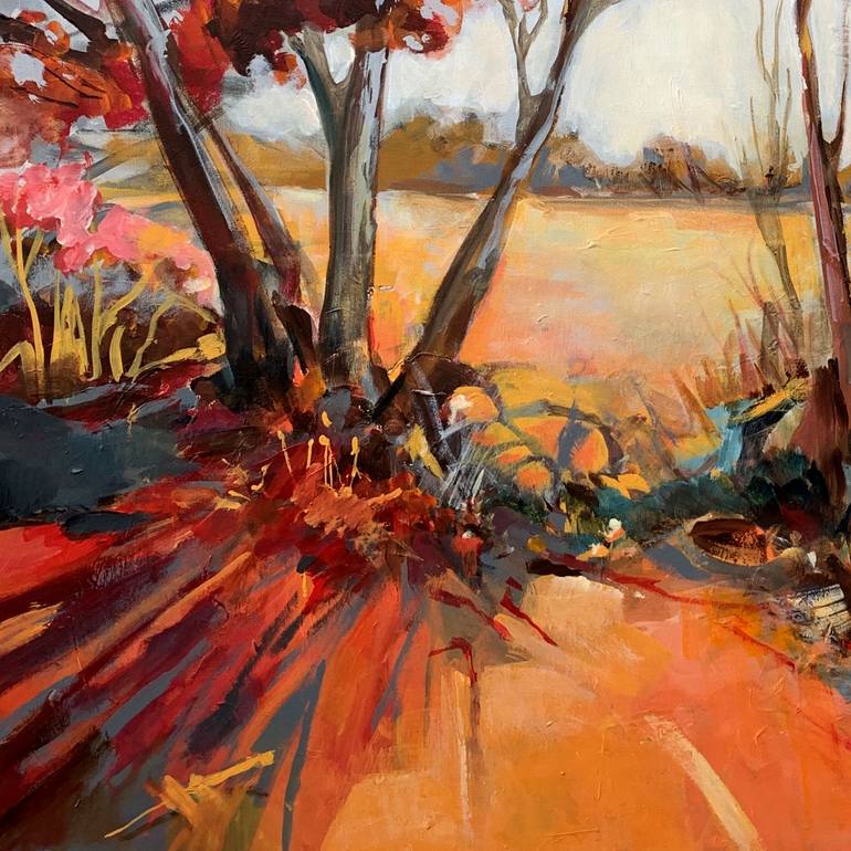 Original Abstract Expressionism Landscape Painting by Irina Laube