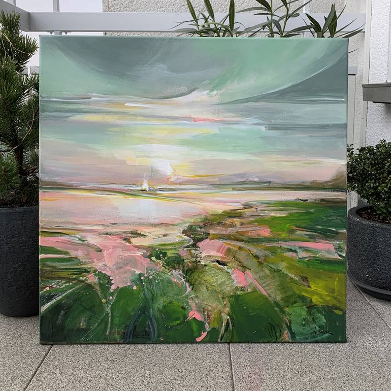 Original Abstract Landscape Painting by Irina Laube