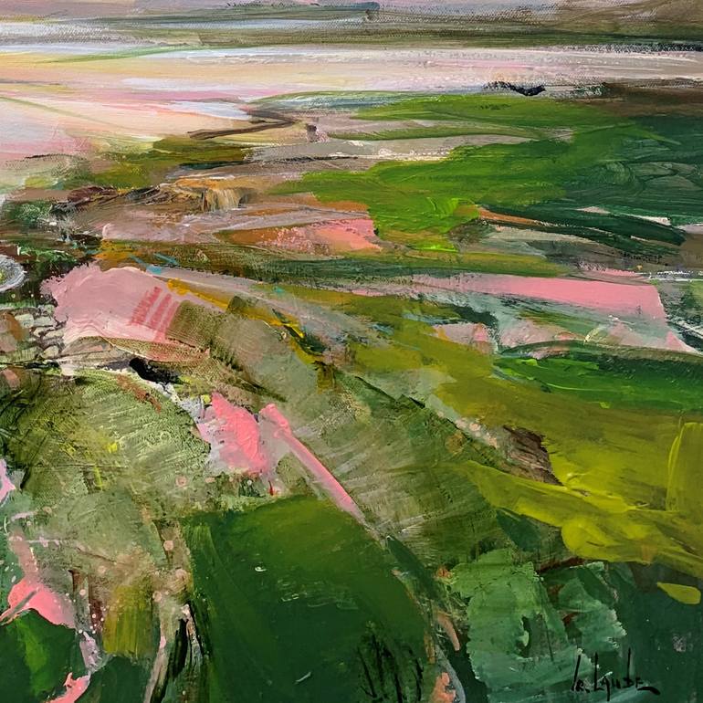 Original Abstract Landscape Painting by Irina Laube