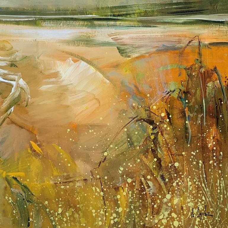 Original Abstract Expressionism Landscape Painting by Irina Laube