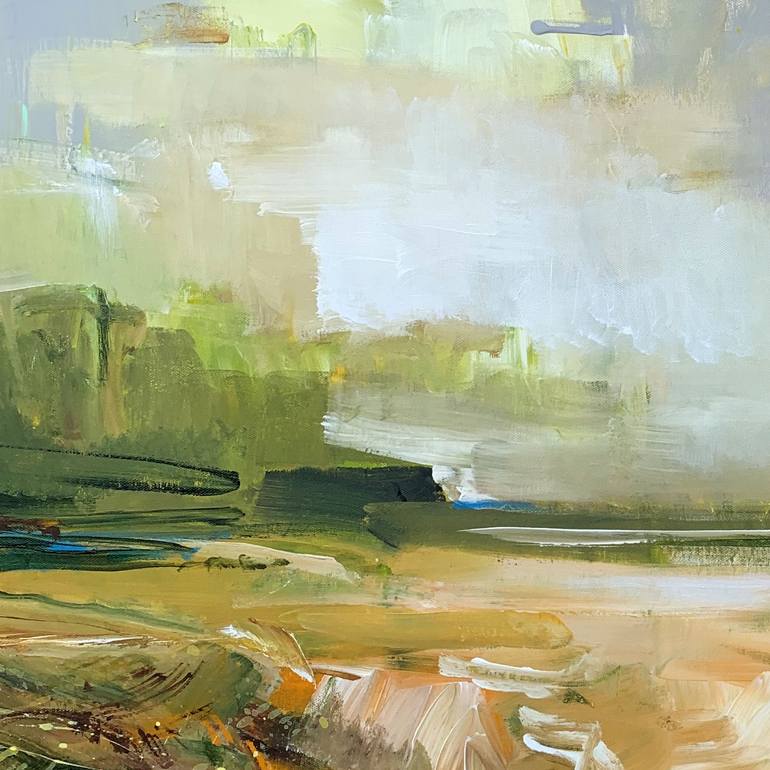 Original Abstract Expressionism Landscape Painting by Irina Laube