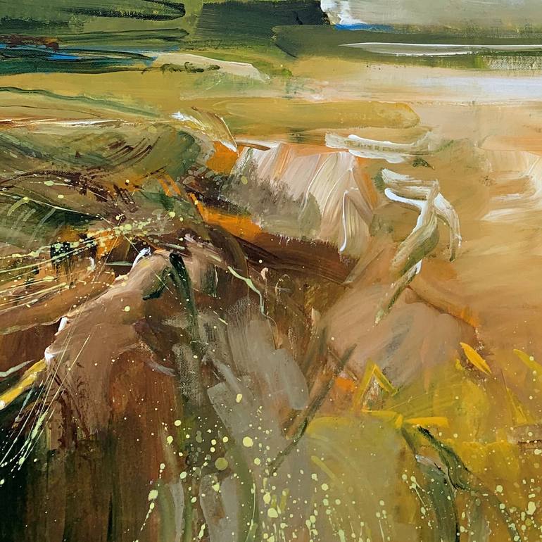 Original Abstract Expressionism Landscape Painting by Irina Laube