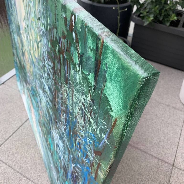 Original Abstract Expressionism Floral Painting by Irina Laube