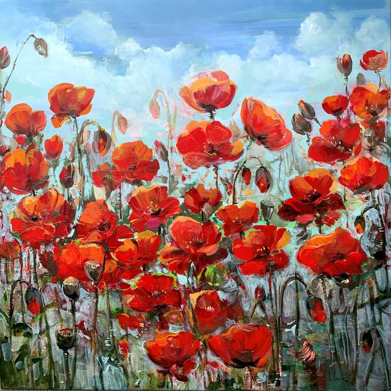 Poppy flowers Painting by Irina Laube | Saatchi Art