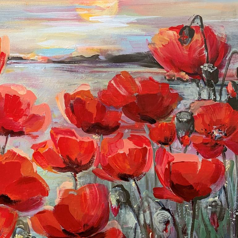 Original Contemporary Floral Painting by Irina Laube