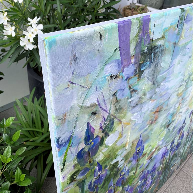 Original Abstract Expressionism Floral Painting by Irina Laube